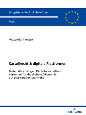 cover image of Kartellrecht & digitale Plattformen